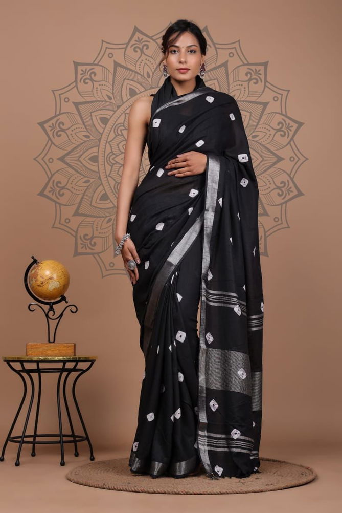 Sc Shloka A Linen Colors Printed Sarees Catalog